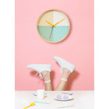 Cloudnola Flor Wall Clock | Wood Turquoise Diam 12 SKU0049