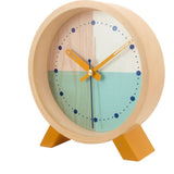 Cloudnola Flor Desk Clock | Wood Turquoise Diam 12 SKU0060