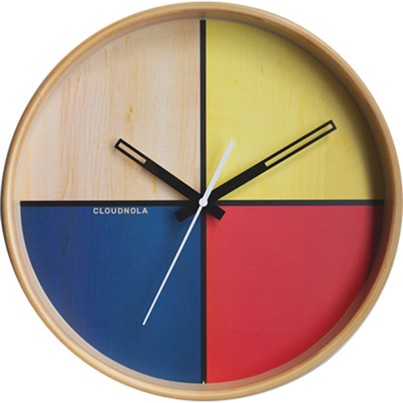 Cloudnola Flor Wall Clock | Wood Yellow Diam 12 SKU0063