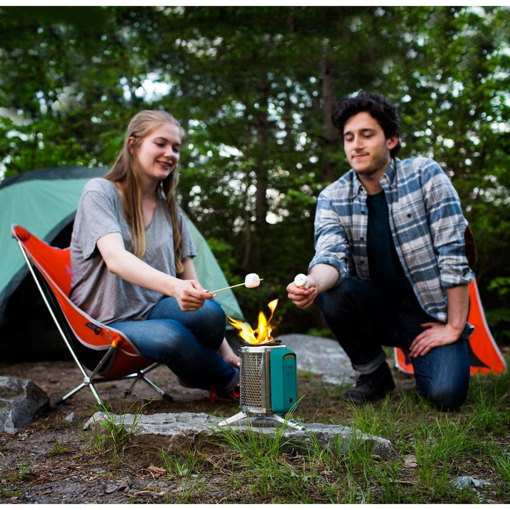 BioLite CookStove Portable Camping Stove Silver/Blue CSB1003