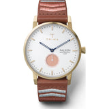 Triwa Coral Falken Watch | Brown Embroidered Classic Strap FAST113-CL070213