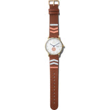 Triwa Coral Falken Watch | Brown Embroidered Classic Strap FAST113-CL070213