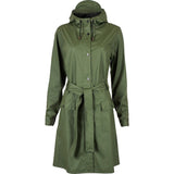 RAINS Waterproof Curve Jacket | Green 1206 XS/S