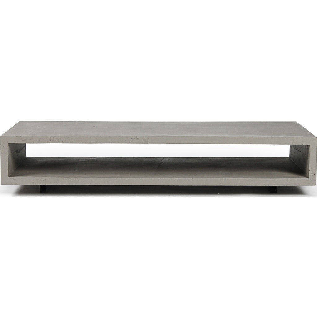 Lyon Beton Monobloc XL Rectangular Coffee Table Light Grey Sportique
