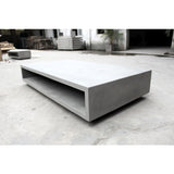 Lyon Beton Monobloc XL Rectangular Coffee Table | Light Grey  D-09545