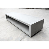 Lyon Beton Concrete Cube Monobloc TV Bench with Wheels | Light Grey  D-09543