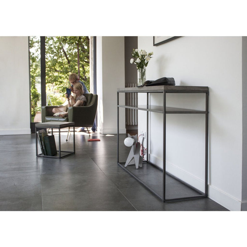 Lyon Beton Perspective Console with Shelf | Light Grey  D-09160-PE-002