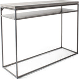 Lyon Beton Perspective Console with Shelf | Light Grey  D-09160-PE-002