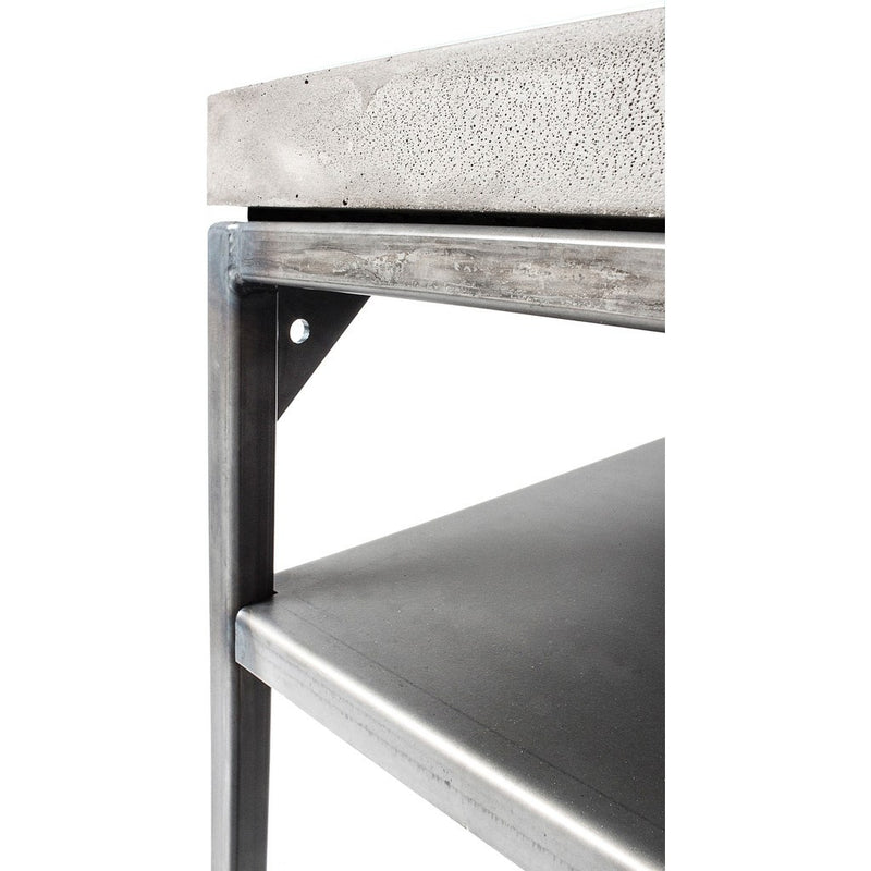 Lyon Beton Perspective Console with Shelf | Light Grey  D-09160-PE-002