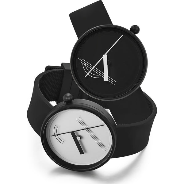 Projects Watches Diagram 17 White Watch | Black Silicone 7217W-BS