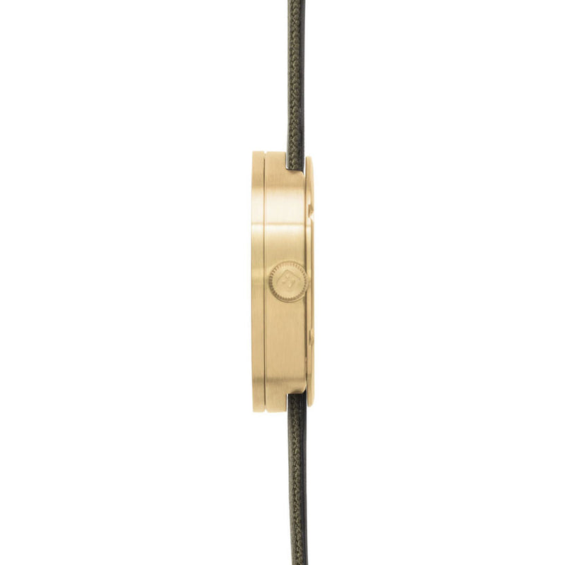 LEFF amsterdam D38 Tube Watch | Brass/Green LT71024