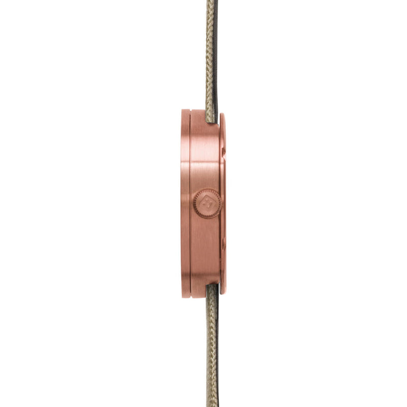 LEFF amsterdam D38 Tube Watch | Rose Gold/Sand