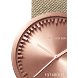 LEFF amsterdam D38 Tube Watch | Rose Gold/Sand