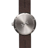 LEFF Amsterdam D38 Tube Watch | Steel/Brown Leather Strap LT71004