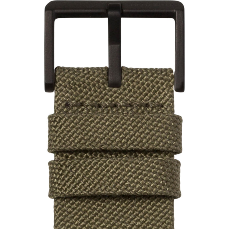 Leff Amsterdam D42 Tube Watch Cordura Leather | Black/Green