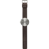 LEFF amsterdam D42 Tube Watch | Steel/Brown Leather Strap