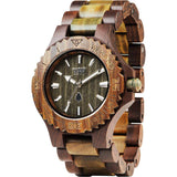 WeWood Date Indian Rosewood/Guaiaco Watch | Chocolate/Army Wdchar