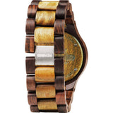 WeWood Date Indian Rosewood/Guaiaco Watch | Chocolate/Army Wdchar
