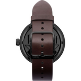 Vestal Roosevelt Italian Leather Watch | Dark Brown/Gun
