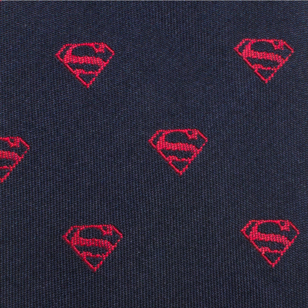 Cufflinks DC Superman Boys' Zipper Silk Tie | Navy Blue DC-SUP1B-KT