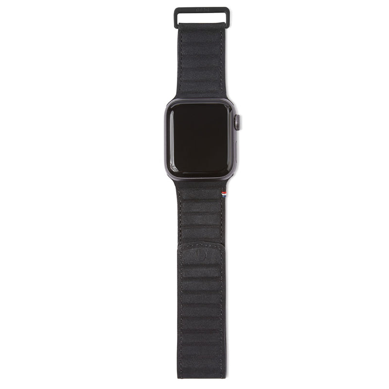 Decoded Leather Magnetic Traction Apple Watch Strap | 40mm - 38mm/Black