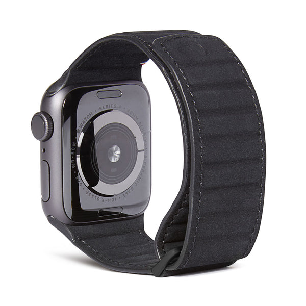 Decoded Leather Magnetic Traction Apple Watch Strap | 40mm - 38mm/Black