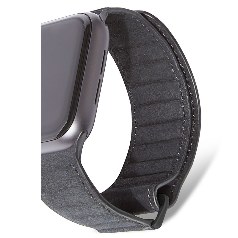 Decoded Leather Magnetic Traction Apple Watch Strap | 40mm - 38mm/Black