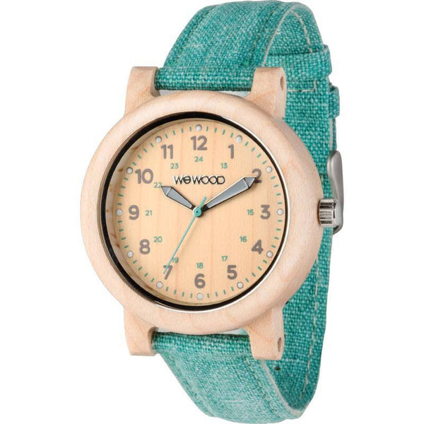 WeWood Dehna Maple Wood Watch | Beige/Cyan