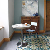 Lyon Beton Edge Round Dining Table | Concrete/Light Grey- DL-09071_SL-115