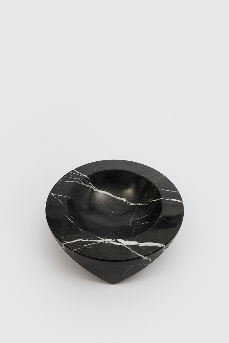 Danese Milano Paros D1 Ashtray/Centerpiece | Black Marquina Marble