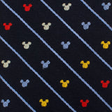 Cufflinks Disney Mickey Mouse Pinstripe Boys' Zipper Tie | Navy Blue DN-MPNST-BLM-KT