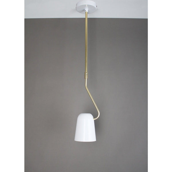 Seed Design Dobi Pendant Light | White/Brass