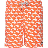 Tom & Teddy Dolphin Swim Trunk | Orange & White Size L