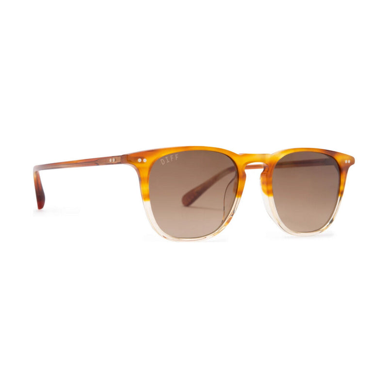 Diff Eyewear Maxwell Sunglasses | Desert Sand + Polarized Brown Gradient