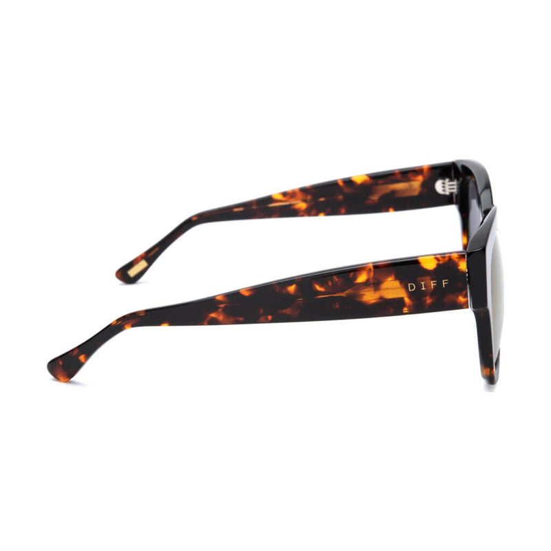 Diff Eyewear Bella Ii Sunglasses | Dark Tortoise + Gold Mirror Lens