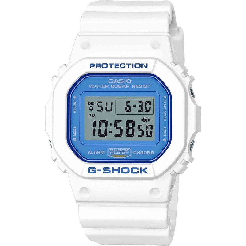 Casio G-Shock White and Blue Series DW5600WB-7 Watch | White/Blue