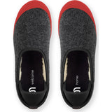 Mahabis Curve Classic Slippers | Dark Grey/Red

