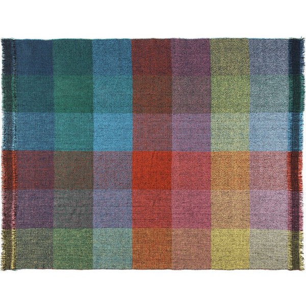 Zuzunaga Dark Squares Throw Blanket | Merino Wool
