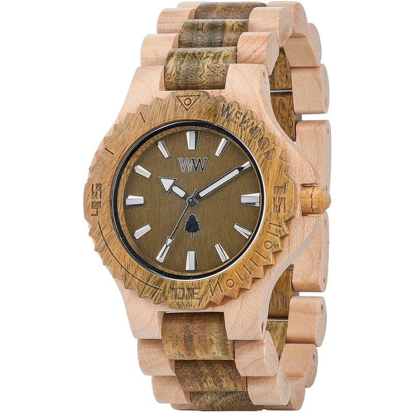 WeWood Date Eco Chic Wood Watch | Beige/Army
