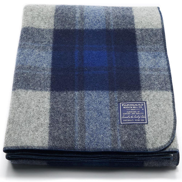 Faribault Defender Plaid Throw | Wool