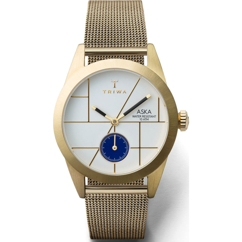 Triwa Dixie Aska Watch Gold Mesh Super Slim Strap – Sportique