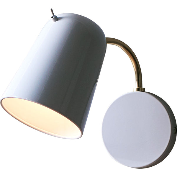 Seed Design Dobi Wall Lamp | White/Brass- SQ-2181W-WH