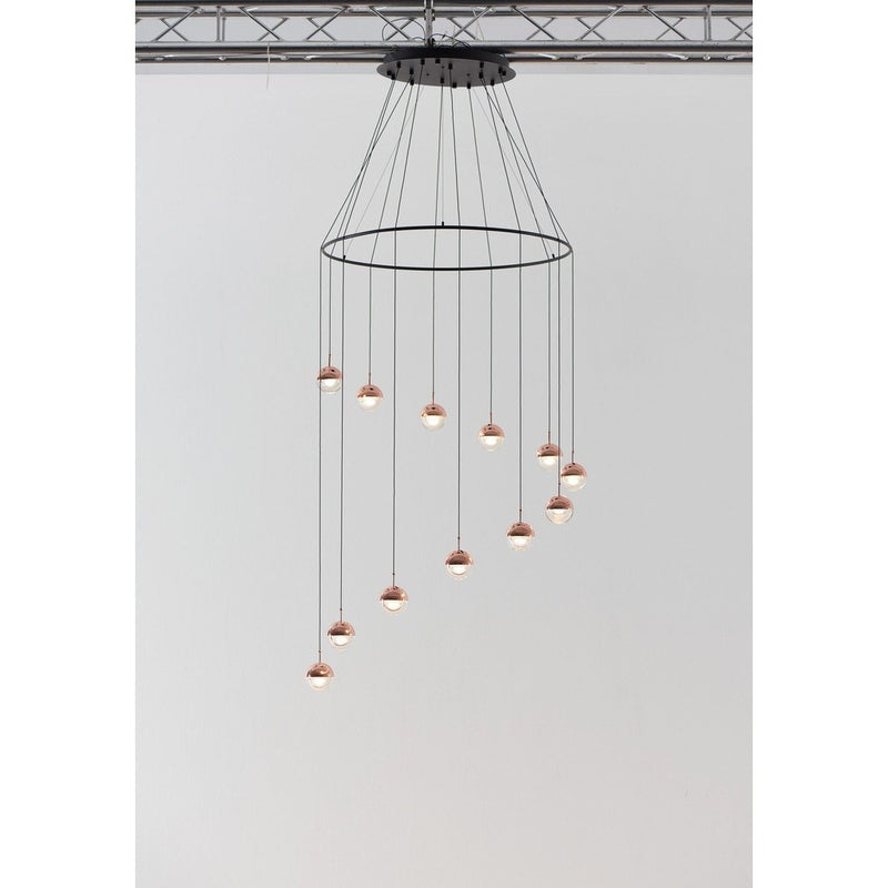 Seed Design Dora 12-Light Pendant With Ring | Copper
