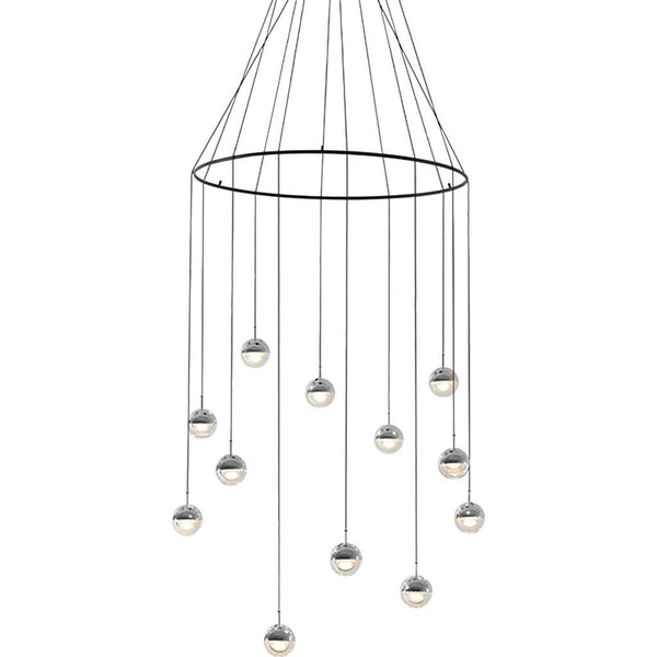 Seed Design Dora Pendant 12 Light Set With Ring | Chrome SLD-1010PC12-CRM