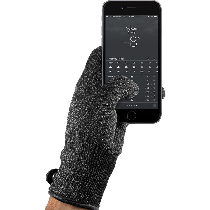 Mujjo Double Layered Touchscreen Gloves | Black Size S MUJJO-GLKN-012-S