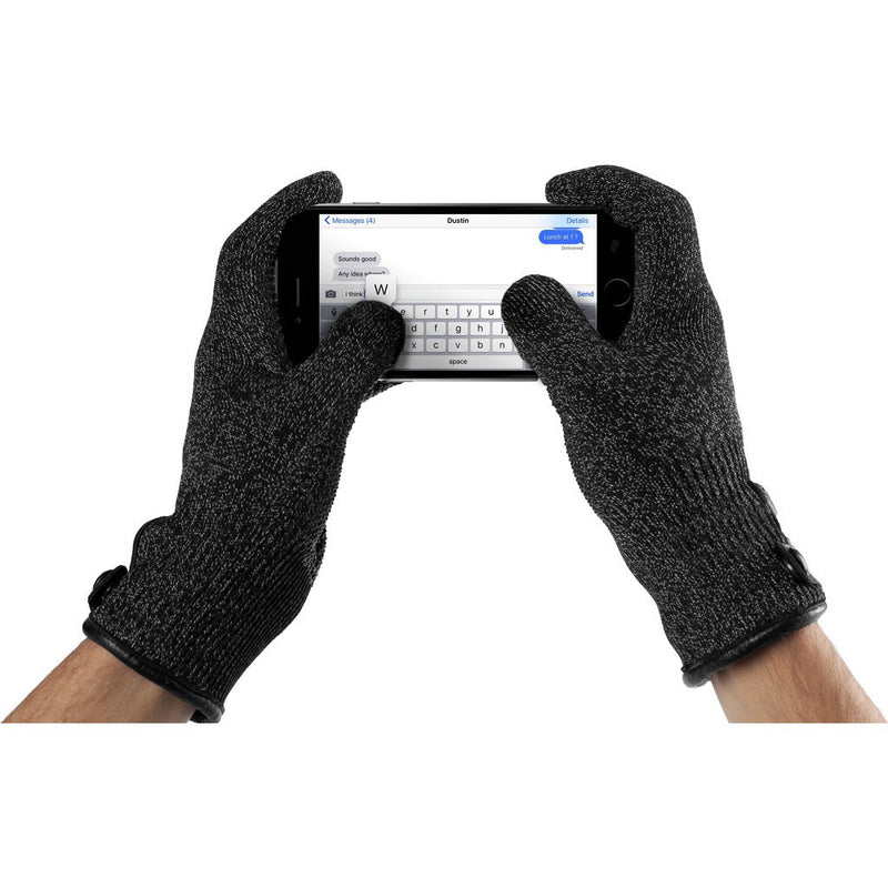 Mujjo Double Layered Touchscreen Gloves | Black Size L MUJJO-GLKN-012-L
