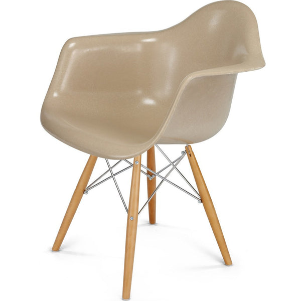Modernica Case Study Maple Dowel Arm Shell Chair | Chrome/Oatmeal FIB-W-DSA-CHR-MAP
