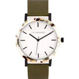 The Horse Resin White Nougat Watch | White/Olive E4