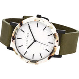 The Horse Resin White Nougat Watch | White/Olive E4