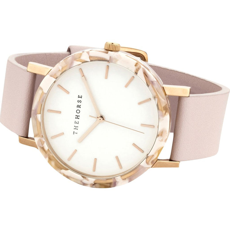 The Horse Resin Pink Nougat Watch | White/Light Pink E5